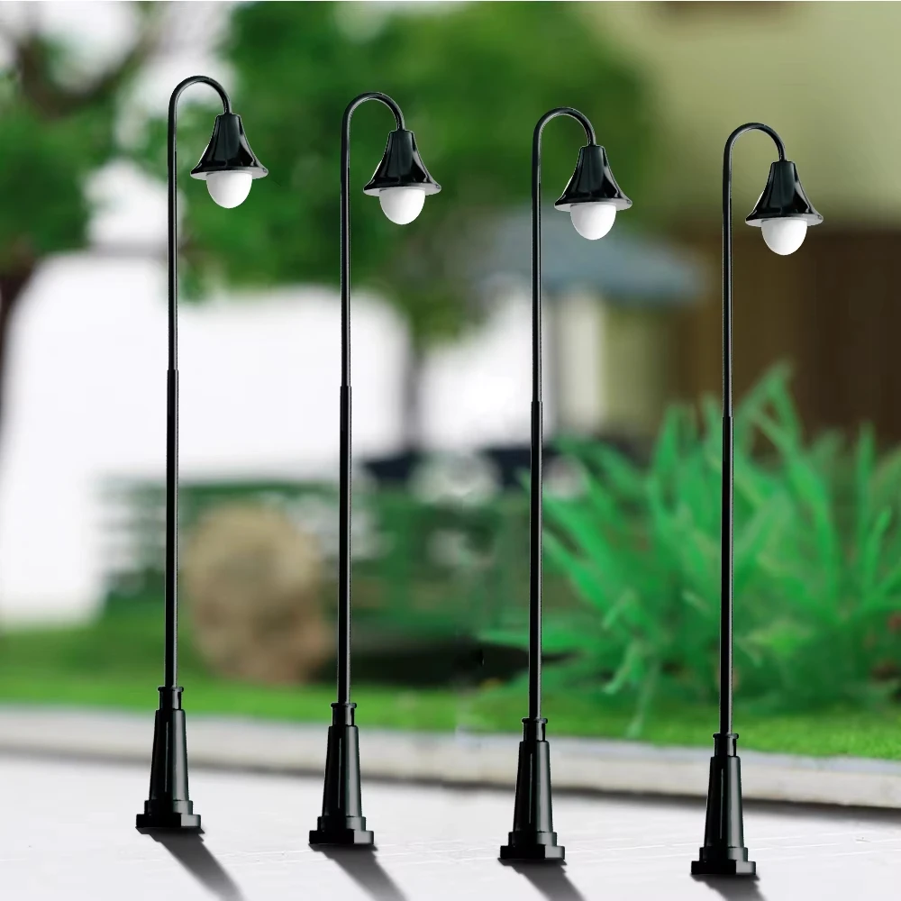 2PCS Miniature Street Lamp Model 12V LED Light For DIY Architecture Building Kits Railway Train Garden Scene Layout Material