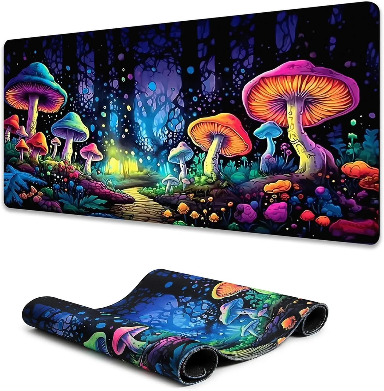 

Mushroom Path Night view mouse pad A variety of cool computer office accessories plus long desk mat high quality PC accessories