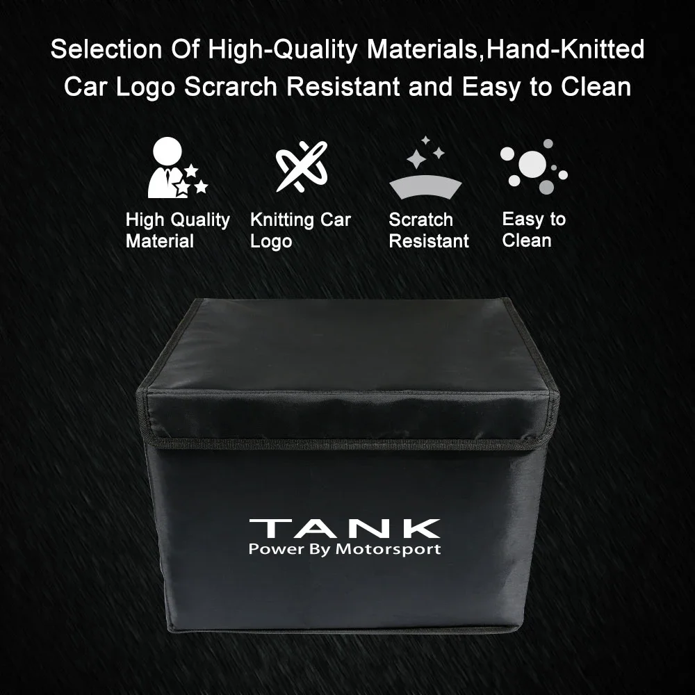 For GWM Tank 300 500 Car Trunk Organizer Portable Auto Box Stowing Tidying Car Sundries Storage Box Auto Storage Accessories