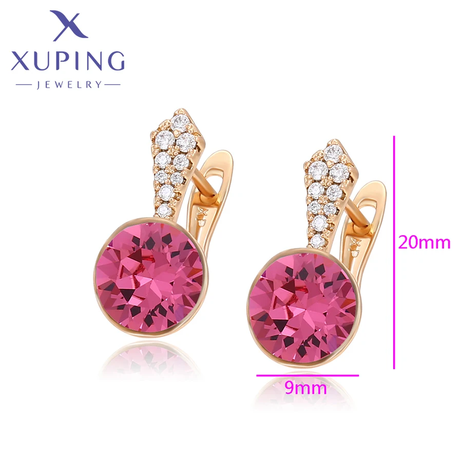 Xuping Jewelry Fashion New Arrival Round Crystal Earring for Women Girl Party Gift A00890218