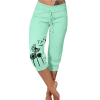 Fashion Mid-calf Lady Capri Pants 2023 Summer Drawstring Pockets Cropped Pants Women Sports Shorts For Outdoor Pantalones - Image 5