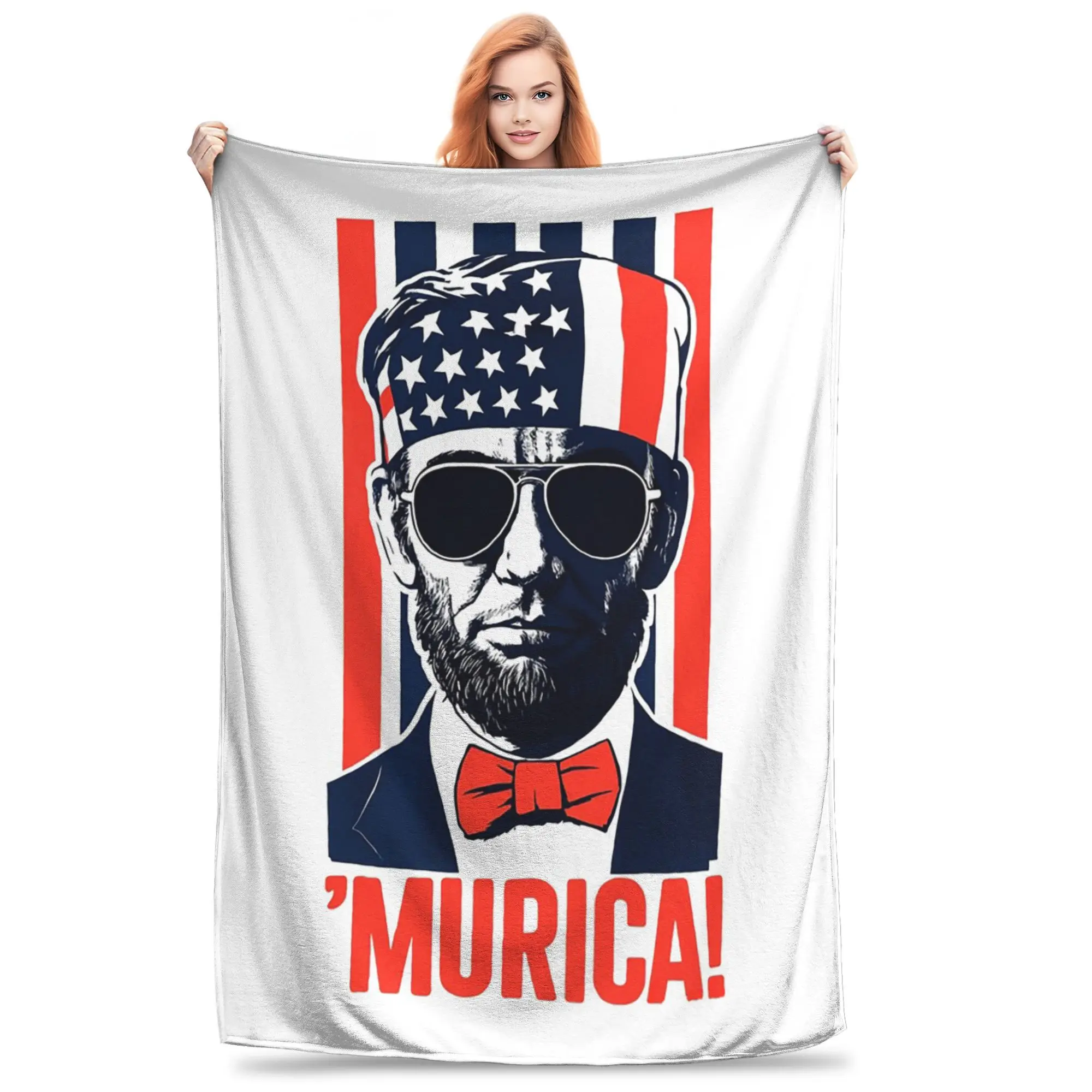 

Одеяла с американским флагом Мурики, теплое флисовое одеяло для дивана для дома, спальни, уличные пледы, покрывало, одеяло