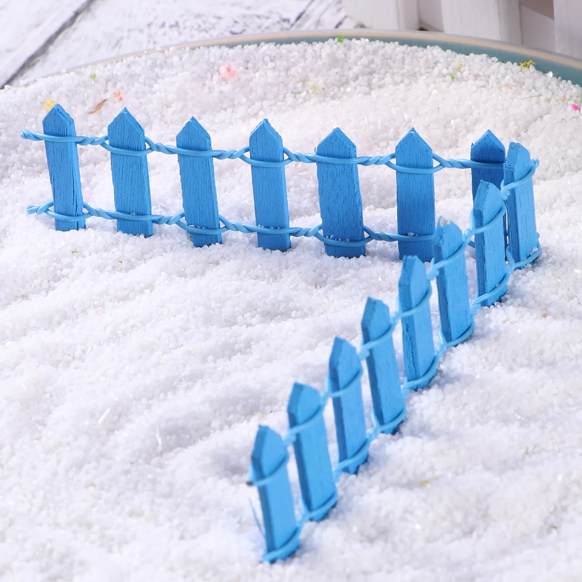 10 Pcs Baby Playpen Christmas Decorations Filling Wood Picket Fence Tree Blue Child