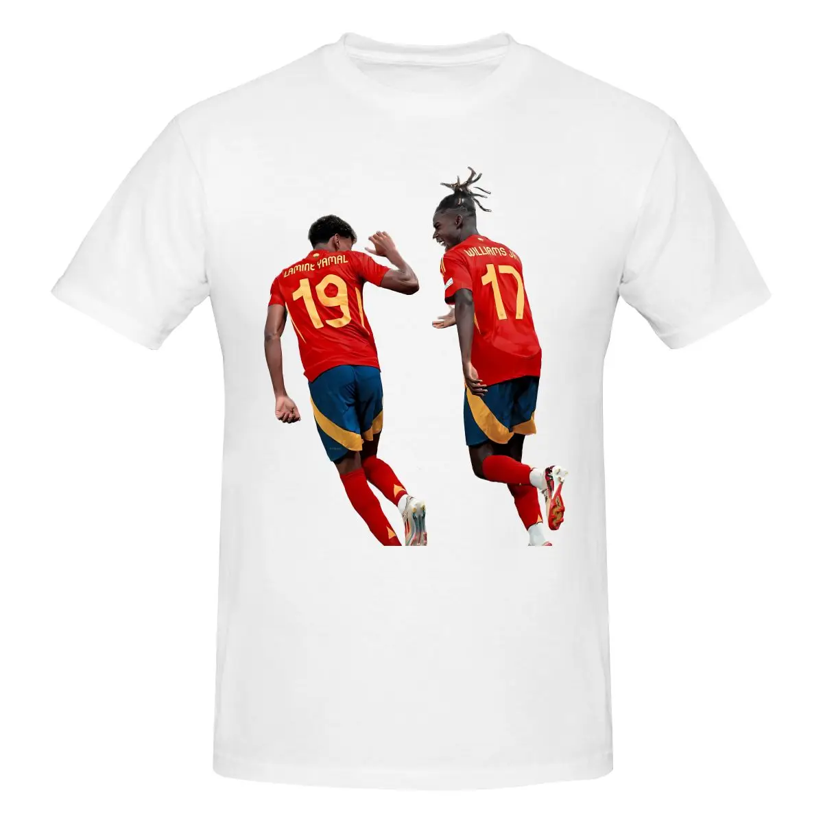 Funny Lamine Yamal Nico Williams Football Graphic T Shirt Unisex Oversized Short Sleeve Casual Streetwear Fan Tee