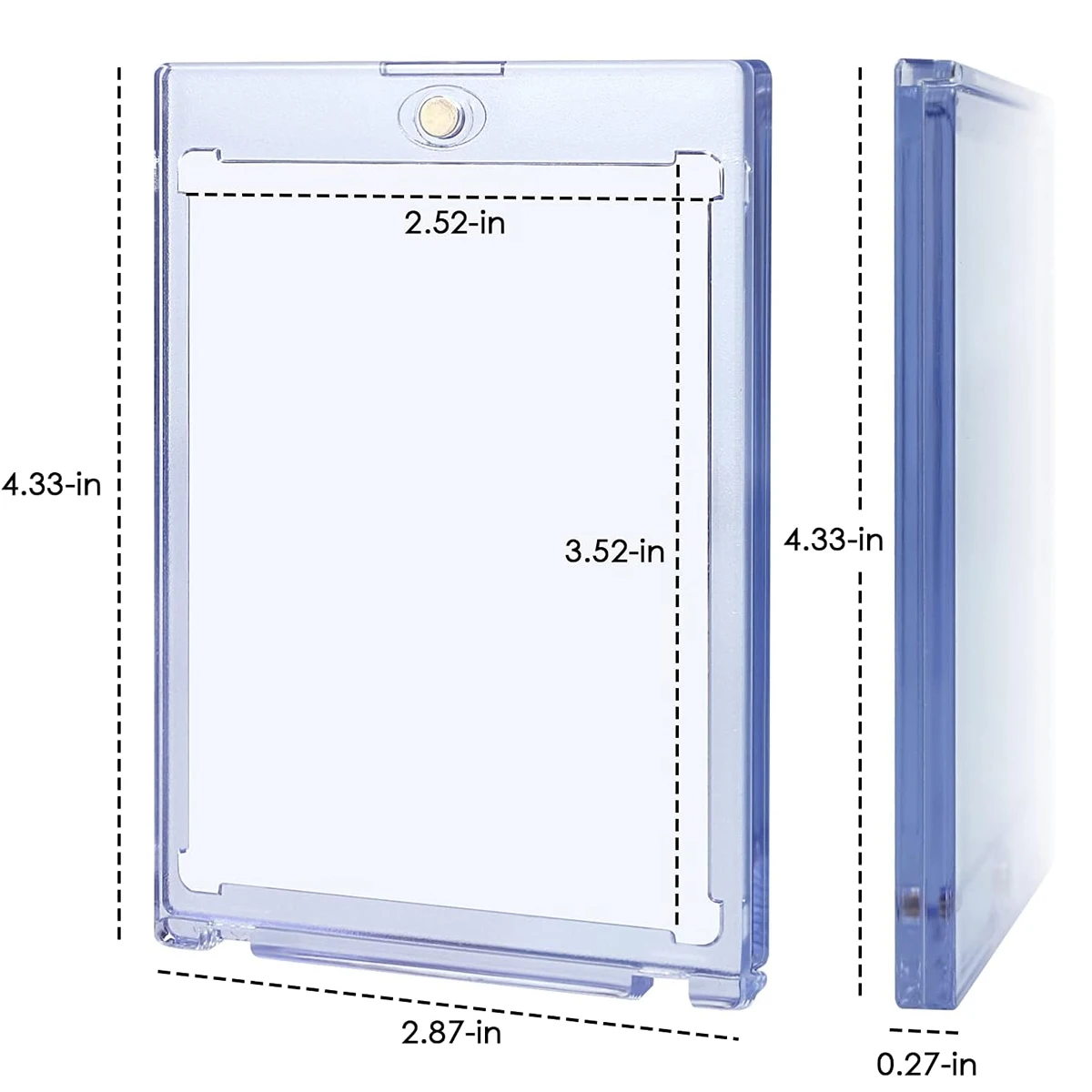 35PT Magnetischer Halter für Sammelkarten, Schutzhüllen aus Hartplastik, Vitrine für Baseball-, Sport- und Yugioh-Standardkarten – Detail 1