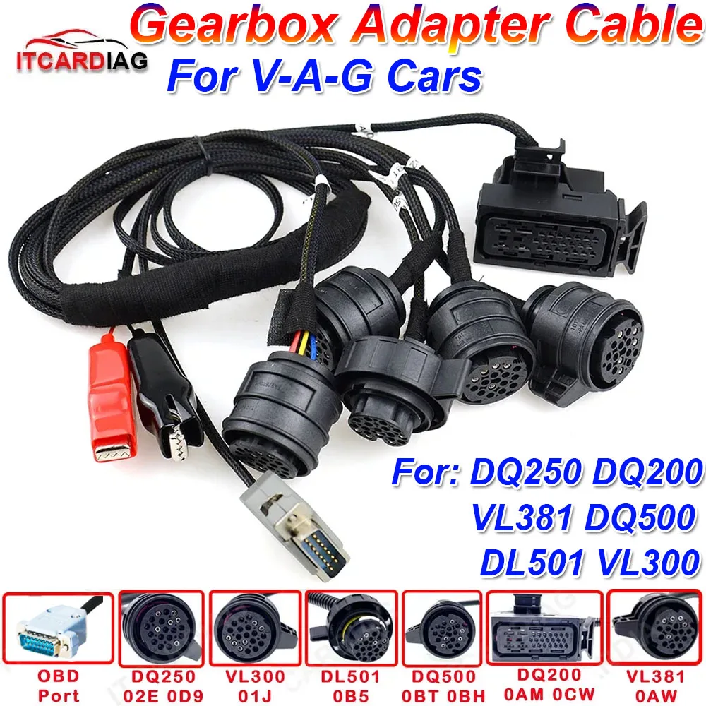 

Gear Box GearBox Adapter Cable For V-AG OBD2 Converter Cable For DQ250 DQ200 VL381 VL300 DQ500 DL501 Car Spare Parts Accessories