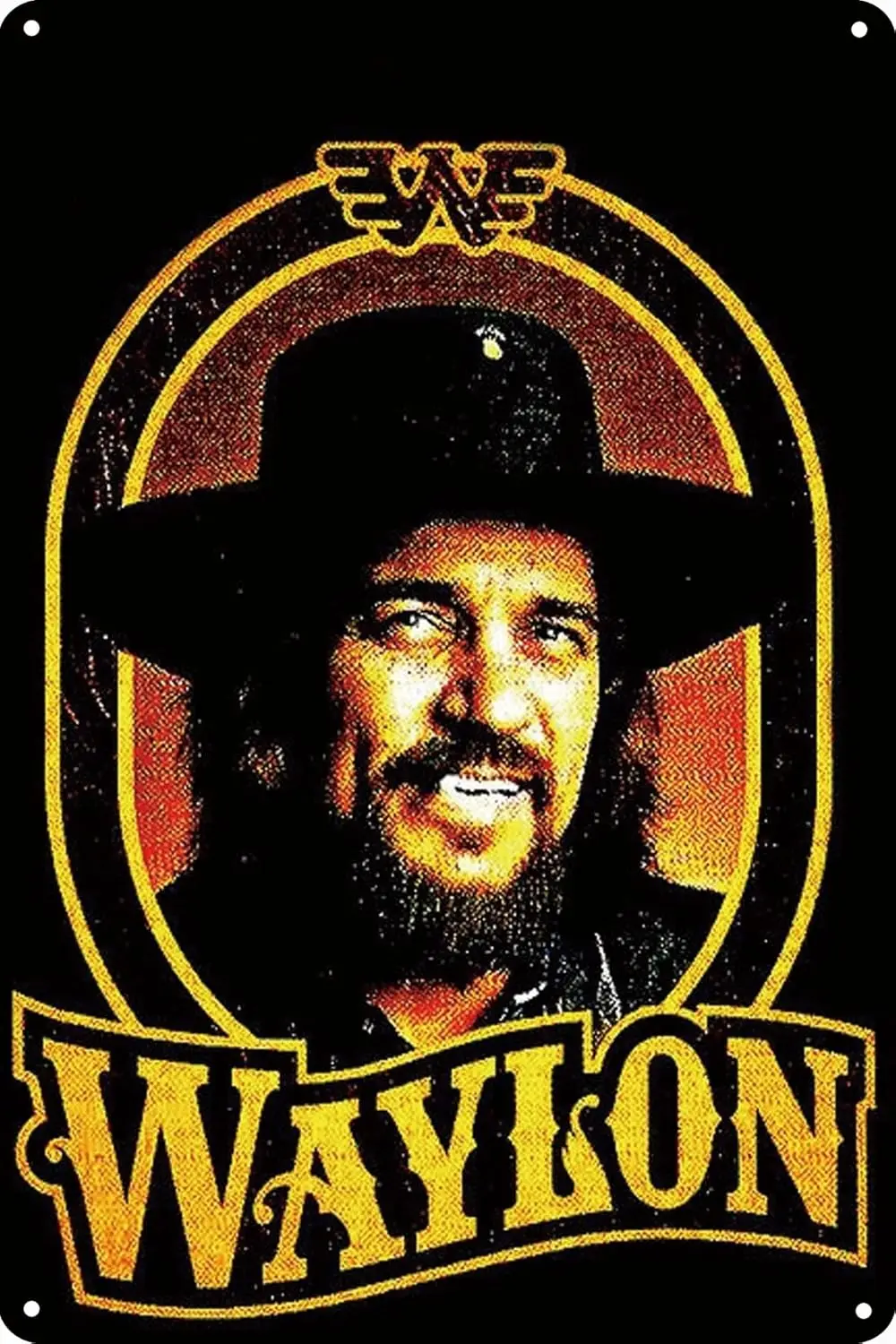 Waylon Jennings Poster Retro Metal Tin Sign Vintage Tin Sign - Country ...