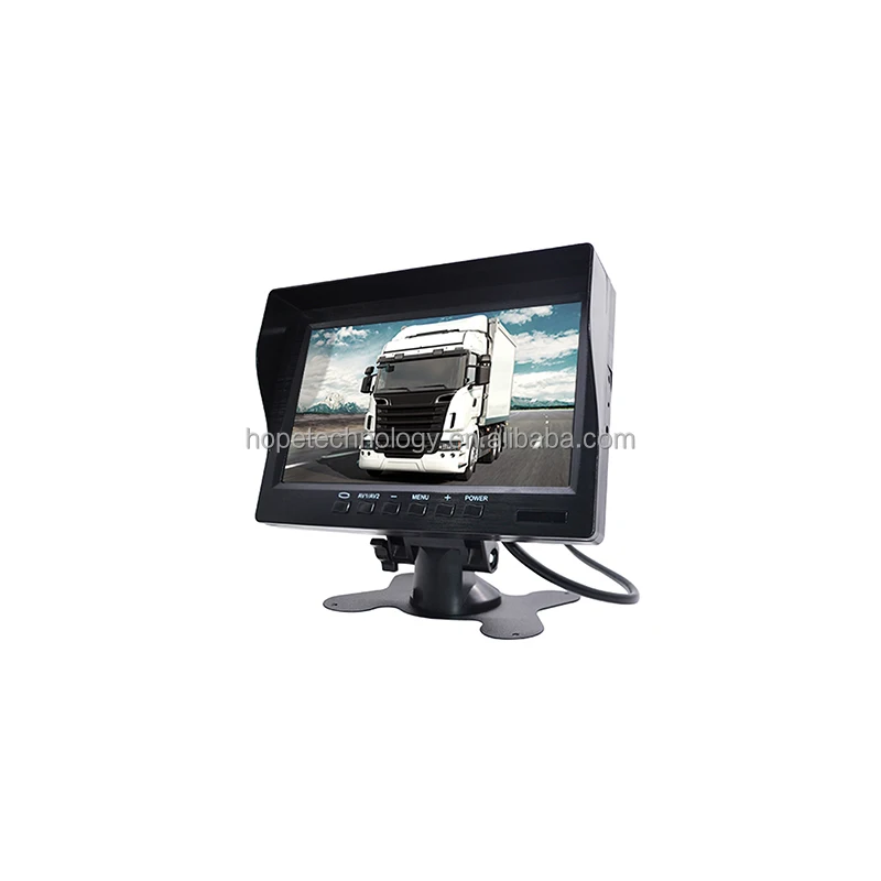 7-Zoll-Monitor, vollfarbig, 1024 x 600, Quad-Display, TFT-LCD, Rückansicht, LKW, Bus, Auto-Monitor