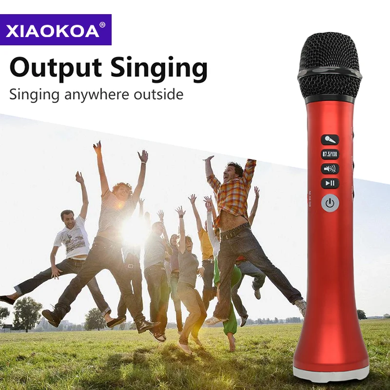 

XIAOKOA L-698 Wireless Karaoke Microphone Speaker 2-in-1 Handheld Sing & Recording Portable KTV Player for iOS/Android