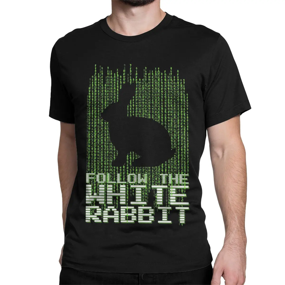 Neo Follow The White Rabbit T-Shirts Men Women Matrixs Casual Cotton Tees Round Collar Short Sleeve T Shirt Adult Clothing