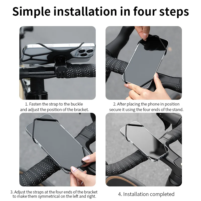 TOSUOD Bicycle Mobile Phone Holder MTB Elastic Silicone Phone Stand Bike Navigation Bracket Equipment