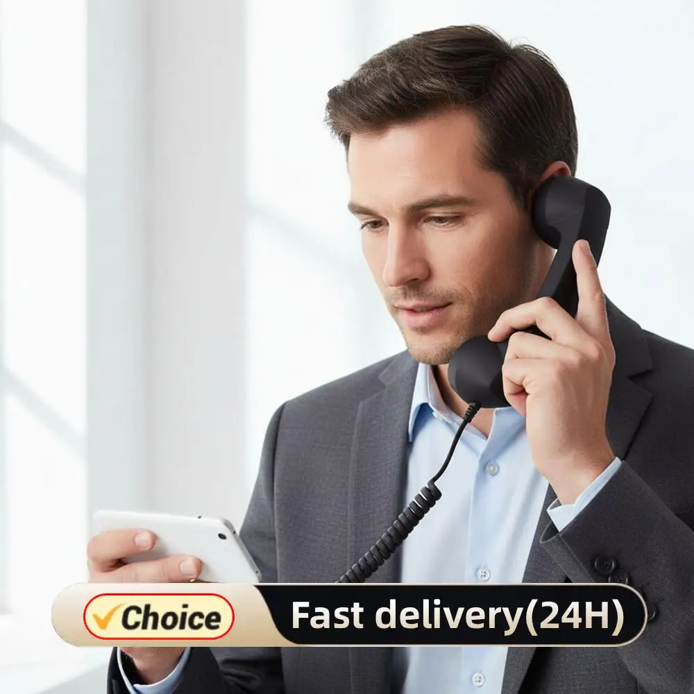 سماعة الهاتف الرجعية نوع C الإبداعية سماعة الهاتف المحمولة خمر سماعة الهاتف لمؤتمرات الفيديو المحمول الخليوي