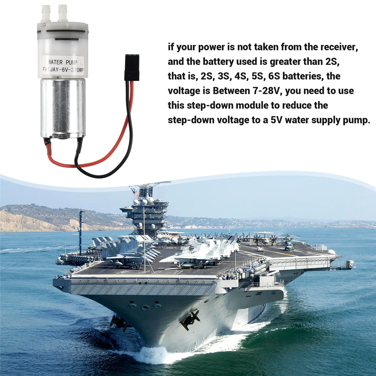 AM-metaal waterkoeling RC boot 370 waterpomp waterdicht voor RC auto vrachtwagen speedboten modellen