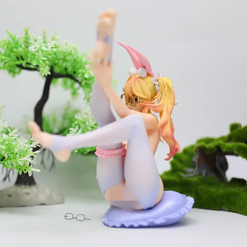 17CM Nuovo Anime Bunny Ear Girl Kawaii Action Figure PVC Doll Model Toys ornamento Decorazione del desktop Regali