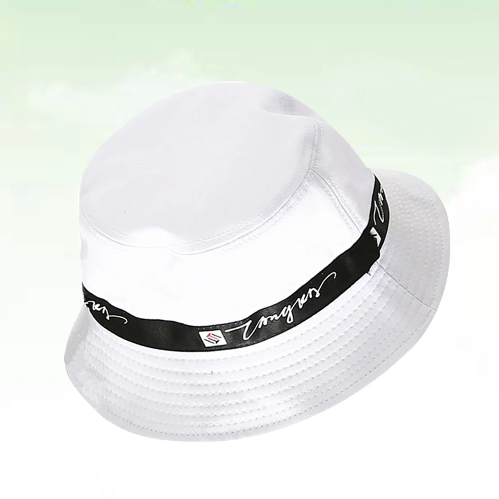 

Solid Color White Bucket Hat Japanese Style Summer Outdoor Travel Vacation Sun Hat Lightweight Breathable Cotton Fabric