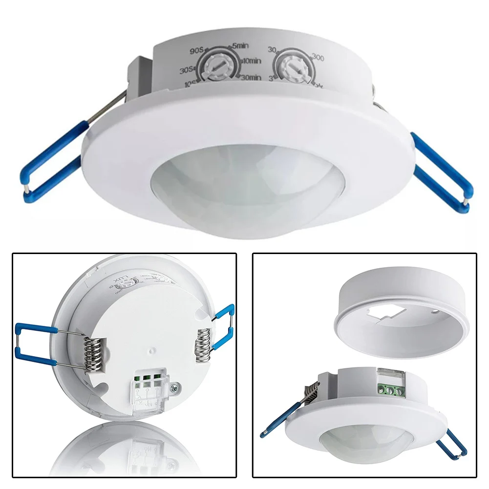 220 240 AC PIR Infrared Motion Sensor Switch Adjustable Human Body Detector Ceiling Installation Embedded Light Switches