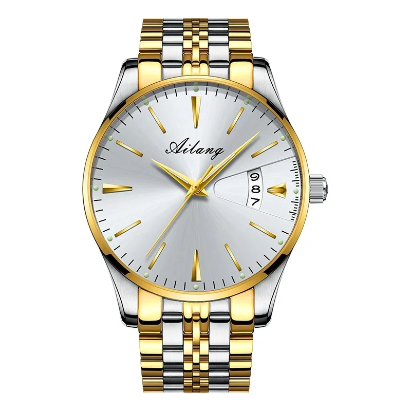 AILANG8518 Men's Mechanical Watch Classic Business Luminous Display Calendar Feature Fashionable Waterproof Dress Wristwatch