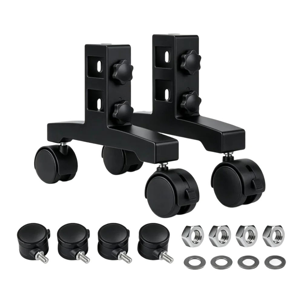Heater Support Bracket with Swivel Casters Brake Lock System and Compatibility for Most For Infrared Heater Models
