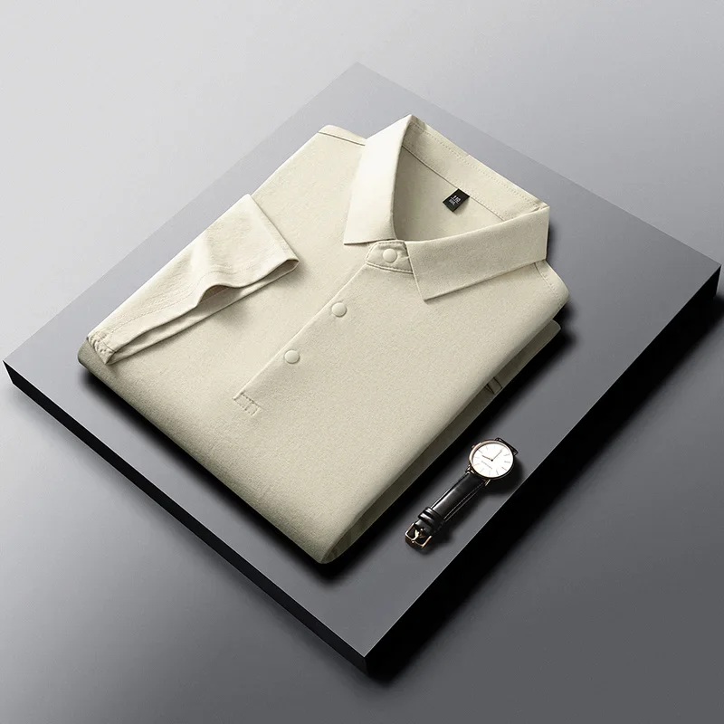 Relax Fit Splice Mesh Polo For Men Half Button Closure Business Trip Weekend Gathering And Daily Shopping Garment
