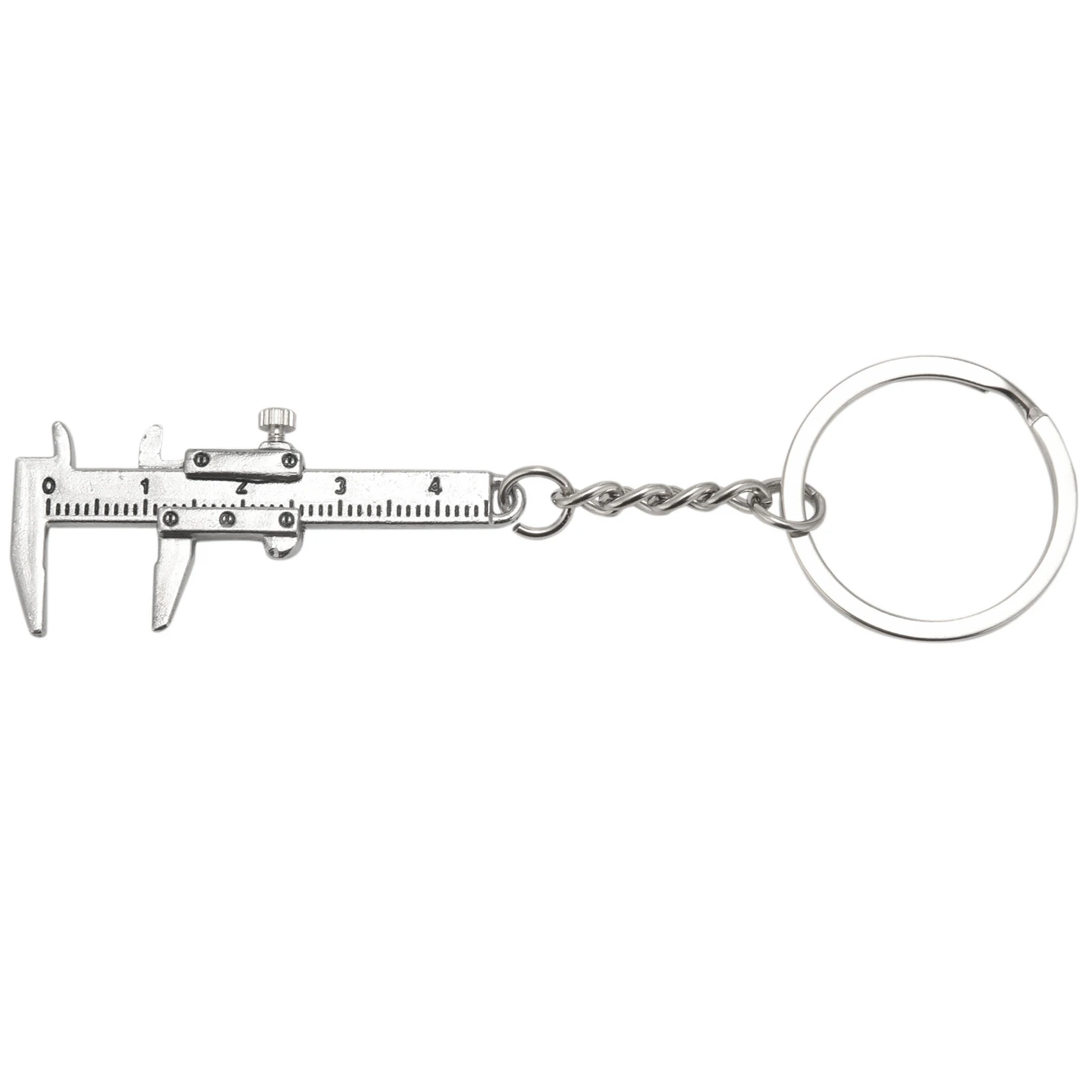 Útil mini vernier caliper ferramenta pingente slider slides chaveiro chaveiro 10cm