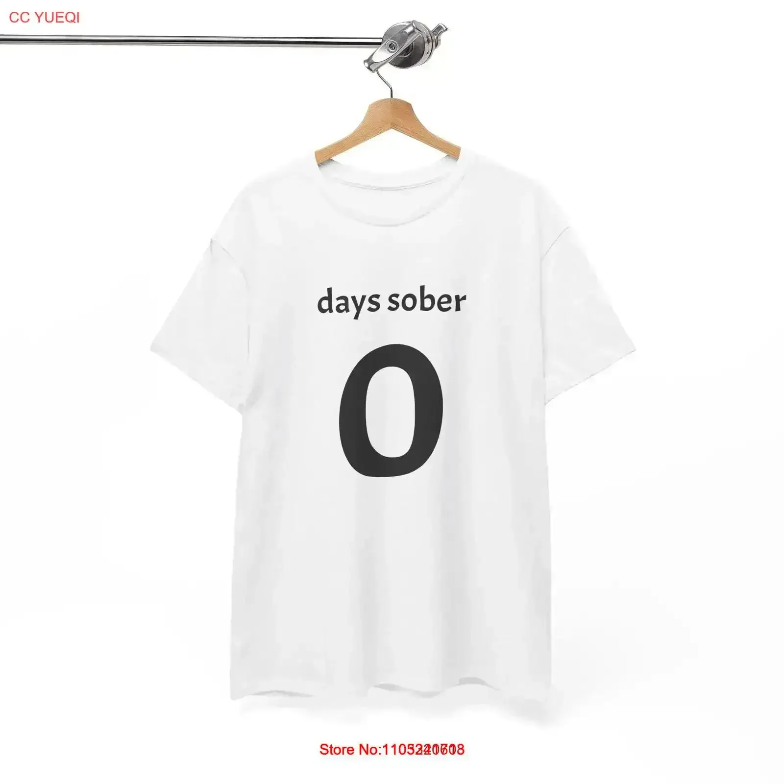 Zero Days Sober Funny T Shirt 0 Cotton vintage Washed Comfortable fashion graphic Versatile Breathable Casual homme Slightly