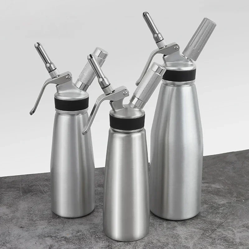 Fabricante de crema casero, batidor de bote, cargadores profesionales de dispensador de crema batida de aluminio altamente duraderos