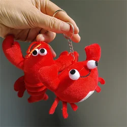 1Pc Little Crab Keychain Pendant Toys , 11CM Approx. , Red Crab stuffed Plush Toy , Cute Animal Stuffed Plush Toy Doll