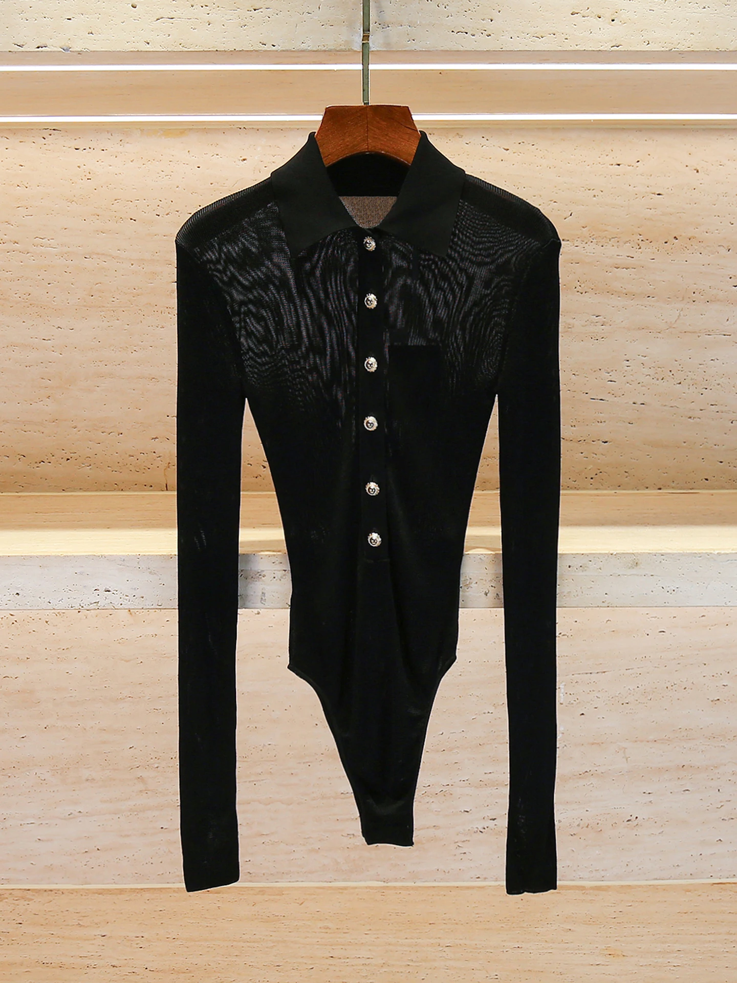 

High-End Women's Knitted Jumpsuit Top with Stand Collar Slim Fit Summer Design Sensation by SP Home South Oil