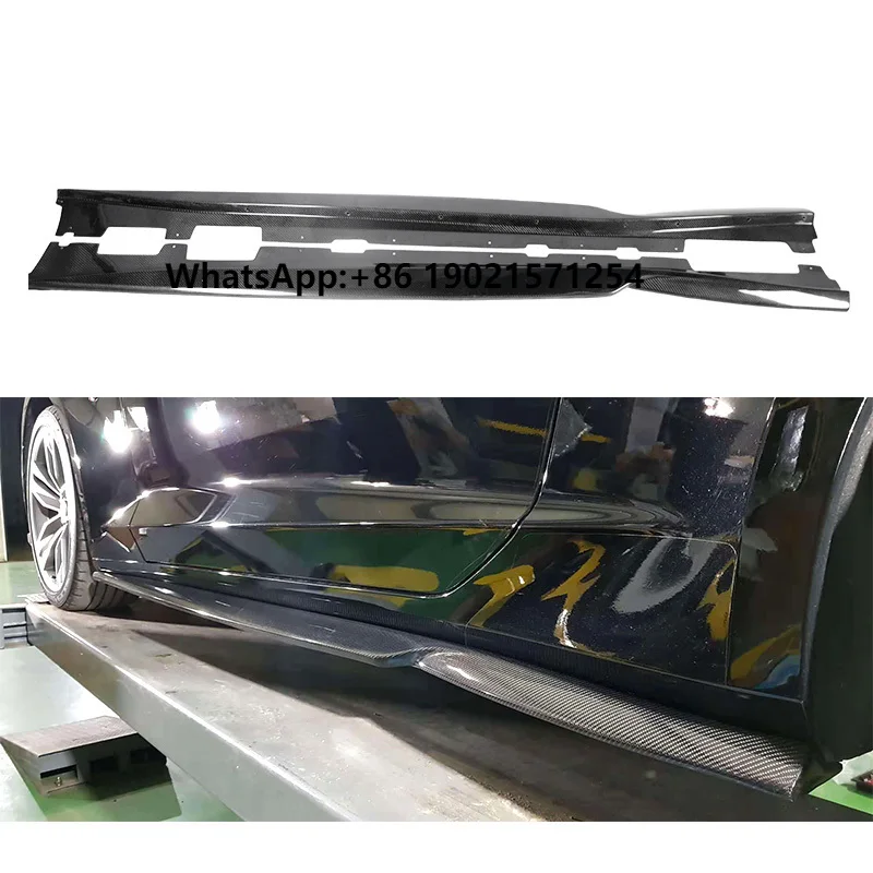 

For Chevrolet Camaro LS/LT SS 2016 2017 Perfect Fitment 3K Twill Carbon Fiber Side Skirts Accessories Parts for Chevy Camaro