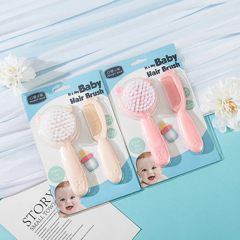 Baby Comb Hair Removal Brush Newborn Boys and Girls Baby Shampoo Soft Brush Suitable for 0-3 Years Old Babies