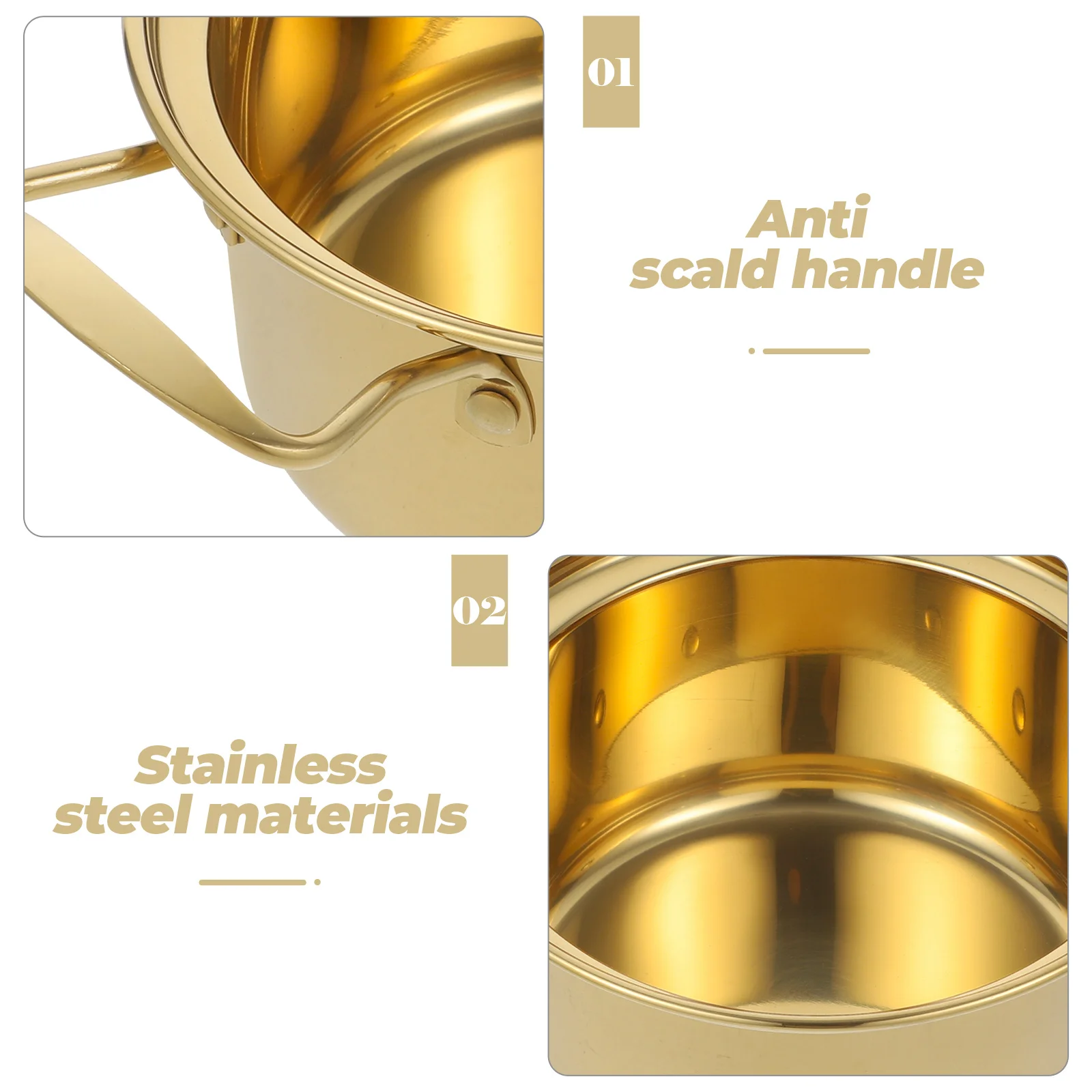 

1pc Single Person Hot Pot Stainless Steel Soup Pot For Kitchen Noodle Cooking Ramen Stew Small Stockpot Cookware