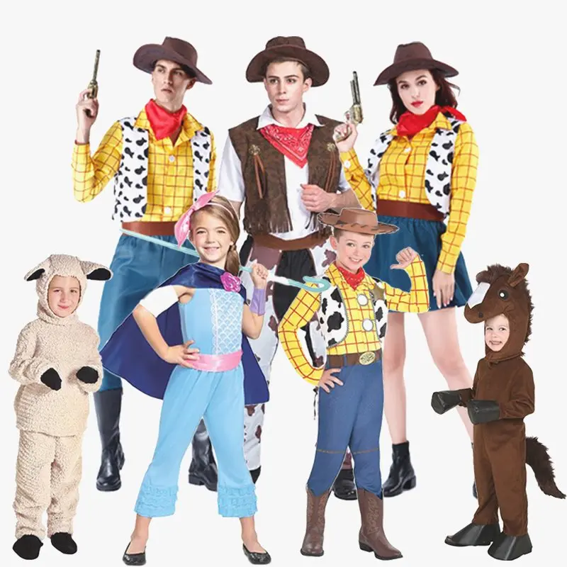 أزياء الهالوين للزوجين زي رعاة البقر الغربي النسخة النسائية لعبة S Woody مرحلة الأداء الاسمية موضوع Dr Code #5
