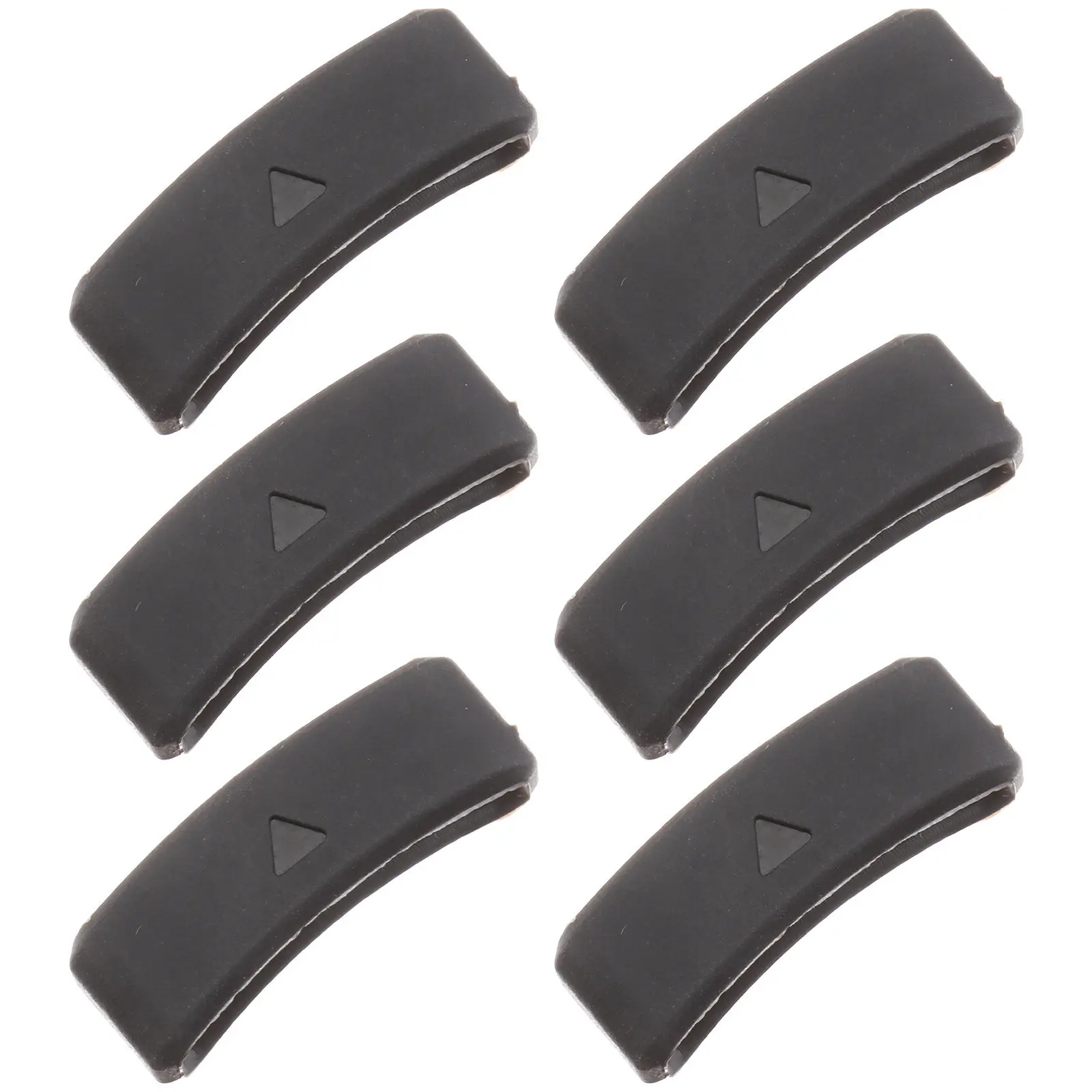 6Pcs Watchband Fastener Rings Silicone Secure Keeper Loop for Smartwatch Strap Retaining Hoop Extra Length Comfort Fit