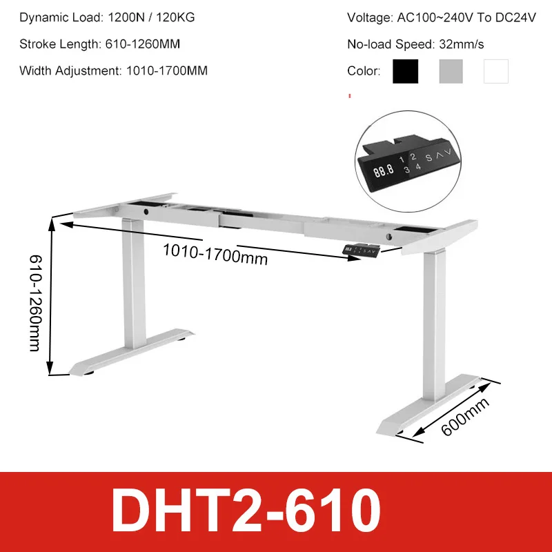 Adjustable Standing Desk Electric Lifting Table Intelligent Smart Noiseless Bounce Back Overheating Protection APP Control