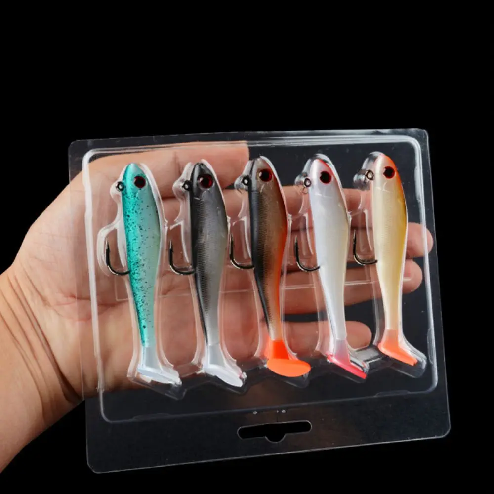 Artificial T Tail Soft Bait Lead Weighted Fishing Lure For Predator Fish Bass Walleye Bionic Swimbait Fishing Tool