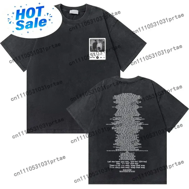 Washed Vintage Rapper Kendrick Lamar Good Kid Money Trees T-shirts Men Hip Hop Retro Oversized Tshirt Male Fashion Trend T Shirt