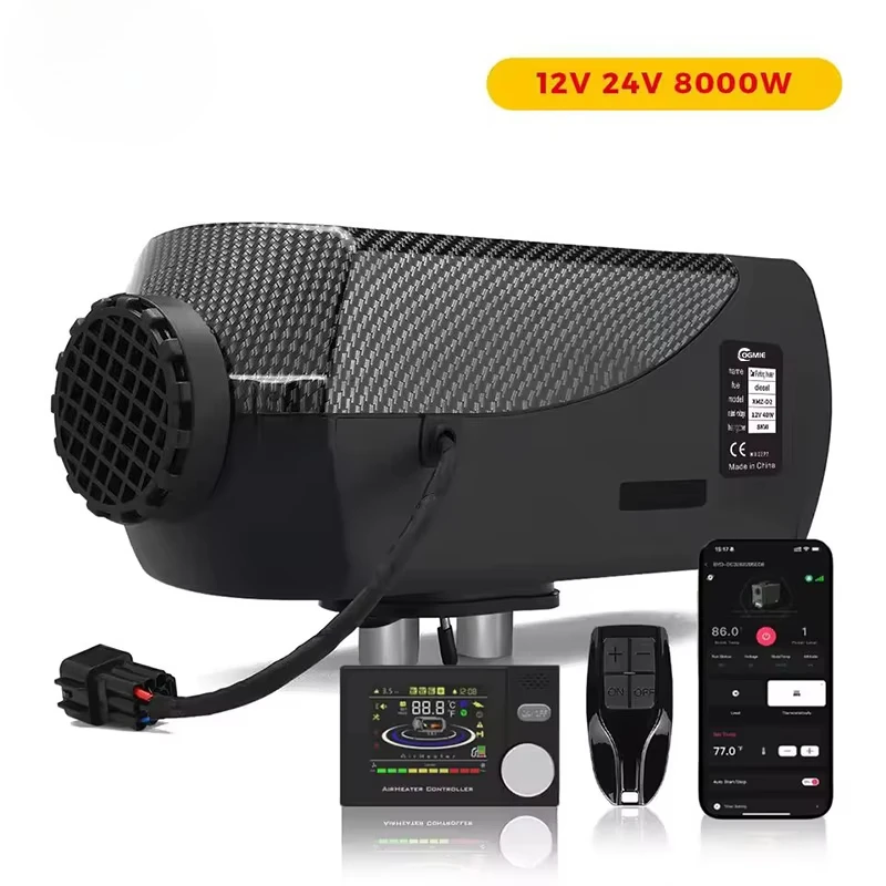 2/5/8KW 12V/24V Diesel Air Heater LCD Remote Camper Van Parking Warmer Portable Car Heater Trucks Boats