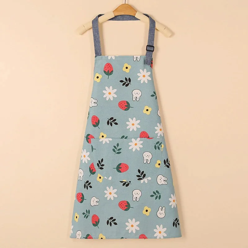 1PC Aprons Fashion Cotton Fabric Waterproof Thickened Dirt Resistant Kitchen Apron and Home Work Clothes Gardening Work Clothing