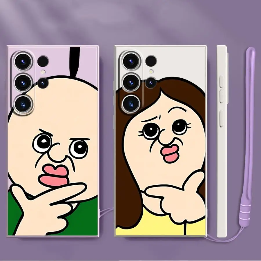 Bangbang Yuzhi Cartoon Case for Samsung Galaxy S23 Note 20 10 Ultra S21 Plus S24 FE S22 Ultra S25 Edge S20 Soft Cover 