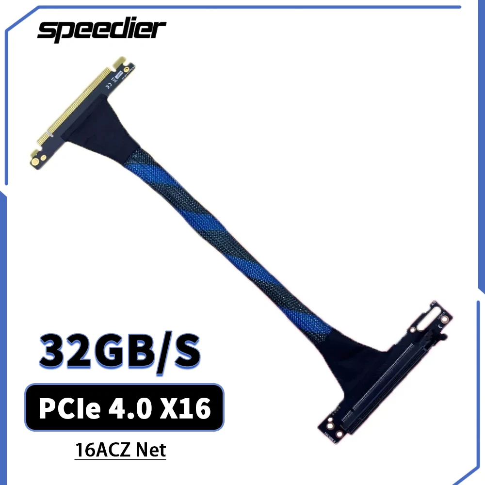 

PCIE 4.0 X16 Graphics Card Extension Cable Bendable Foldable PCI Express GPU AI Adapter Cable Suitable for Compact Space Chassis