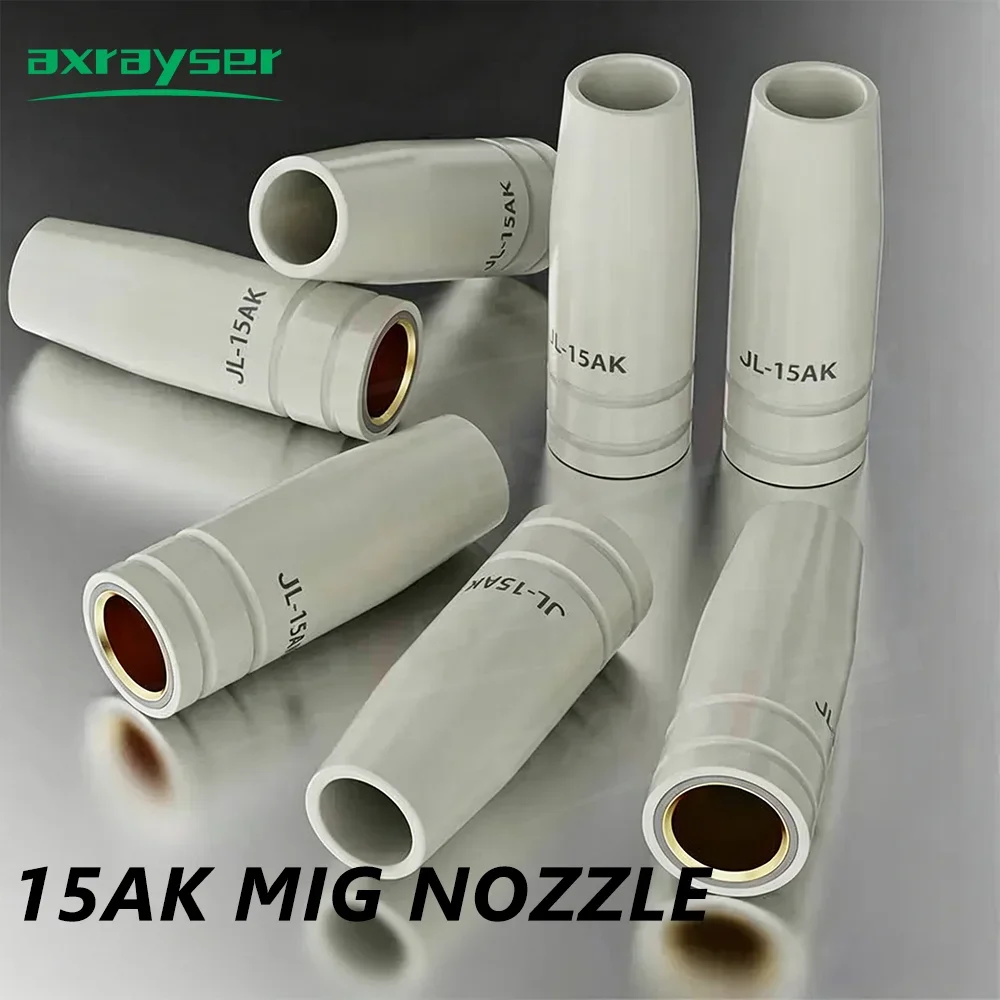 2/5/10Pcs 15AK MIG MAG GMAW Gas Nozzle 14AK 15AK Gasless MIG Welding Nozzle MB15AK Coated Nozzle for 180A-200A MIG Welder