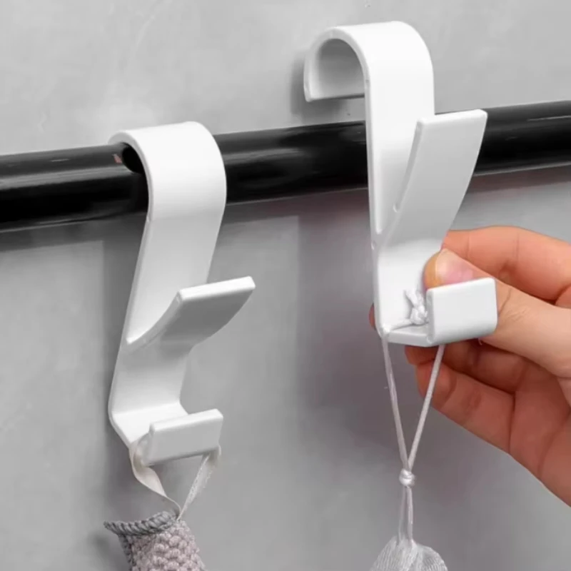 6PCS Heated Radiator Towel Rail Shower Holder Hanger with Hooks And Clips Bathroom Storage Rack for Clothes Scarves