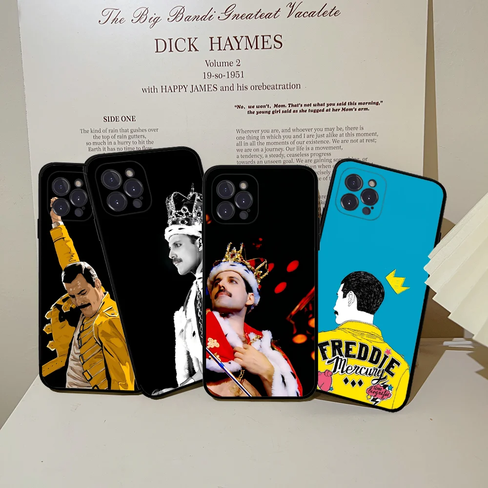 Rock Funky D-Freddie N-Mercury Q-Queen Phone Case for iPhone 16 15 8 7 6 6S Plus X SE XR XS 14 13 Mini Pro Max Mobile Case