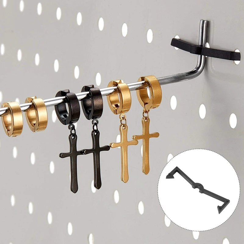 A98E-100 Pieces Of Plastic Pegboard Hook Lock Pegboard Display Hook Storage Rack