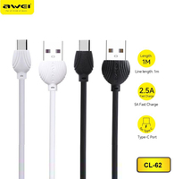 Awei Top Sale CL-62 Type-C USB Date Fast Charging Cable For Vivo Samsung Mobile Phone Quality Material Long Time Using