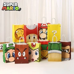 Super Mario Bros Gift Bag Birthday Party Decoration Anime Accessories Kawaii Yoshi Luigi Hand Storage Bag Christmas Gift for Kid