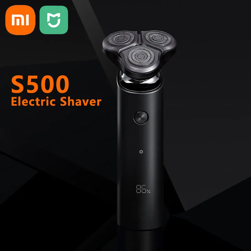 XIAOMI MIJIA Men's Shaver S500 Dry Wet Shaving Electric Shaver Triple Blade Trimmer Beard Floating Head Electric Razors Machine