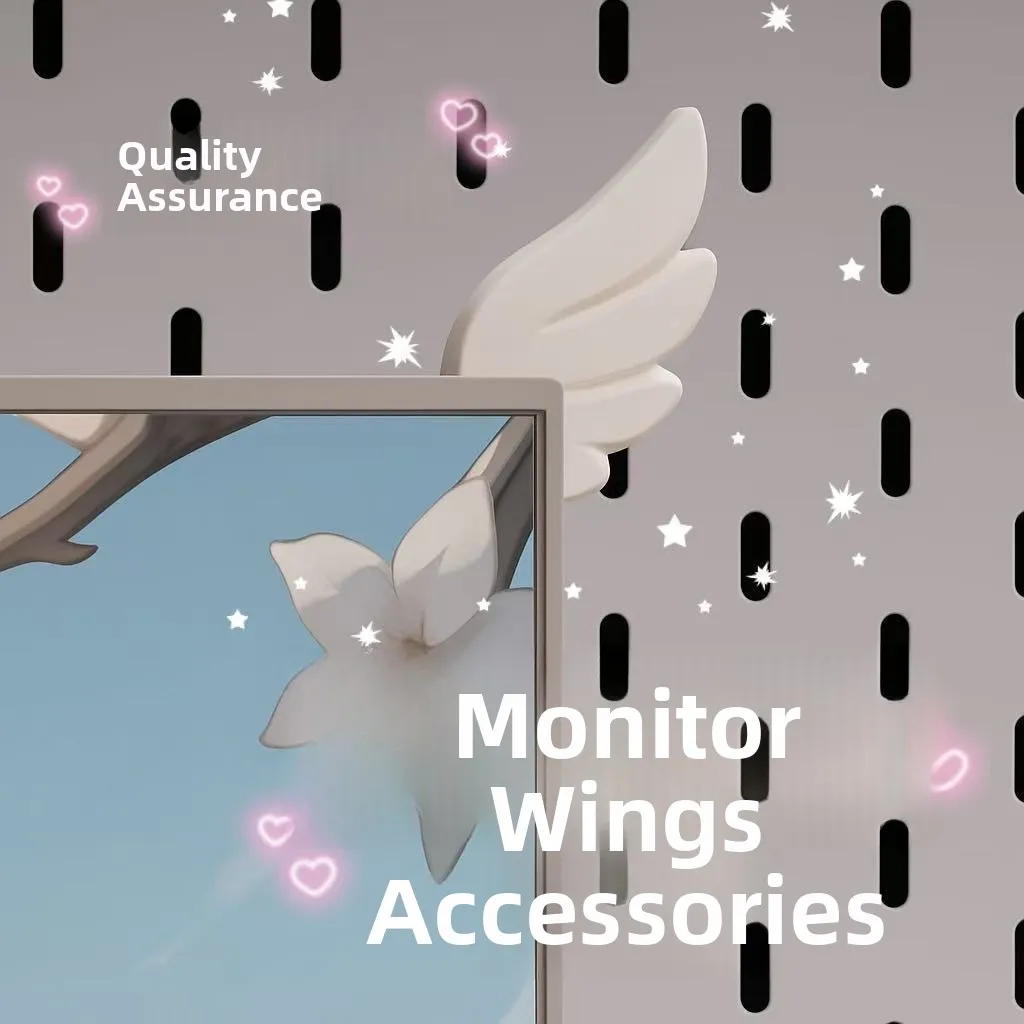 3D Printed Wing Computer Monitor Decorations Wing LCD Screen Monitor Decorations Christmas Gift for Womens