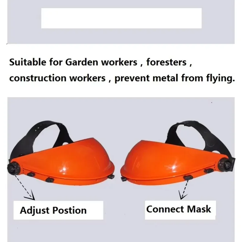 Imagem -06 - Máscara Facial Completa de Malha de Metal Viseira Protetora Capacete de Segurança Chapéu para Motosserra Cortador de Escova Floresta Cortador de Grama Proteção Máscara de Trabalho