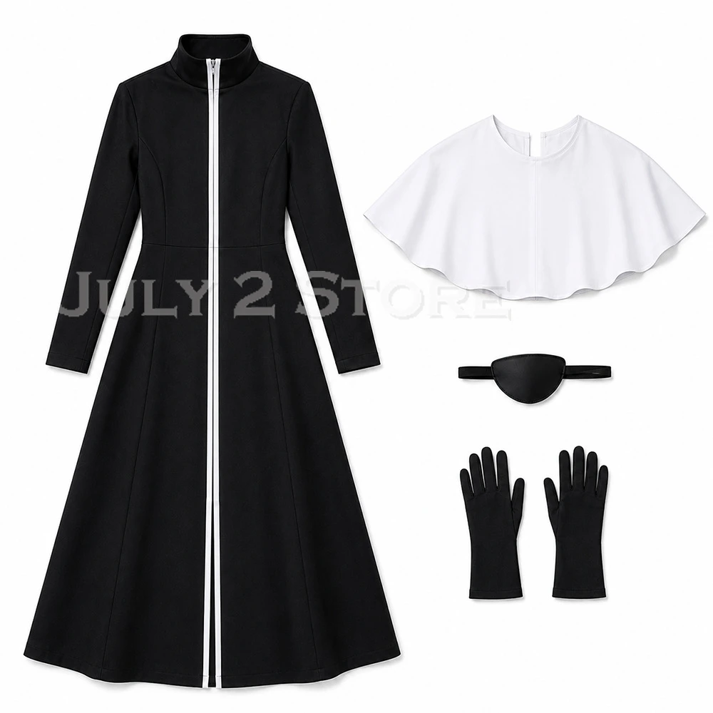 Aizen Sousuke Cosplay Costume wig Cape Anime Manga Clothes Black Robe Halloween Dress Up For Men Fullset Accessoreis Eyepatch - view 6